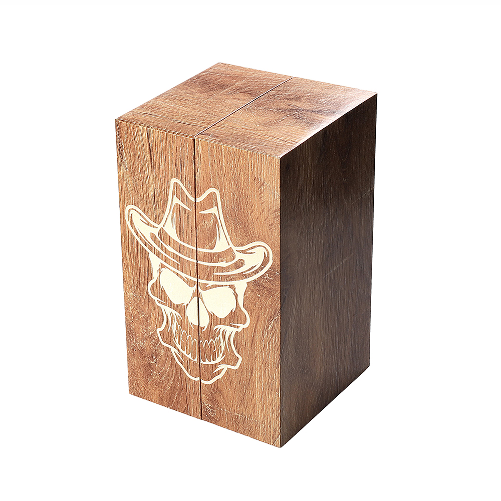 Custom Woodgrain Cardbord Wine Boxes