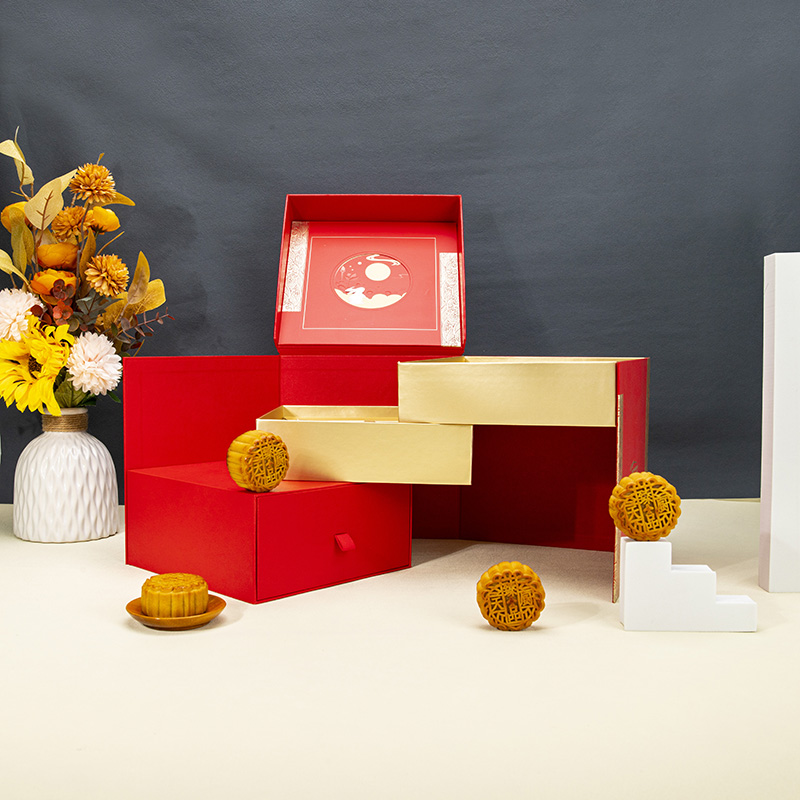 Food Packaging Customized Mooncake Gift Box Design Printed Logo