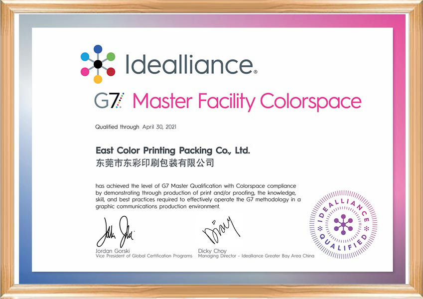 G7 Cert_East Color_Colorspace20210430