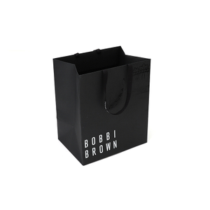 Custom Bobbi Brown Paper Bag Black Paper Bag Wholesale
